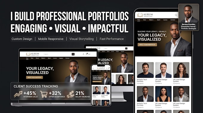 create a professional portfolio website to showcase your work