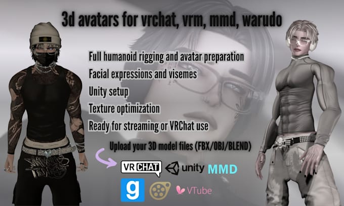 create warudo vtuber model, vrchat avatar, vroid, vrc avatar, streaming avatar
