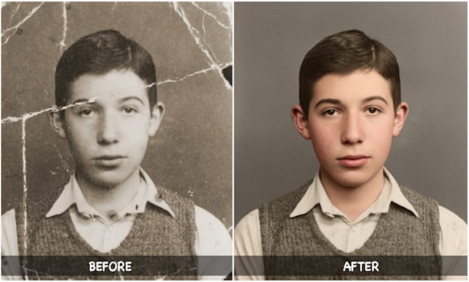restore and repair your old damaged photos professionally