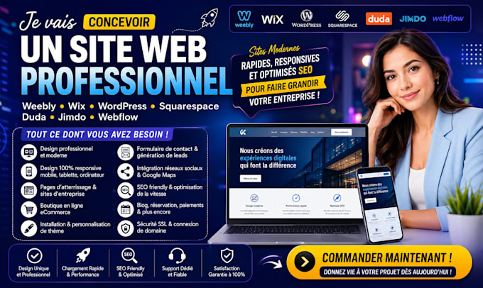 design professional weebly wix wordpress squarespace duda jimdo webflow website