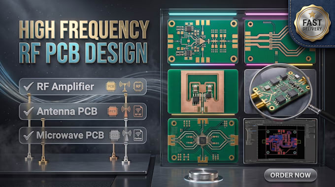 design high frequency pcb for rf amplifer, antenna and microwave circuits