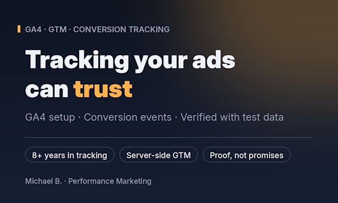 set up ga4, GTM and conversion tracking for your ads