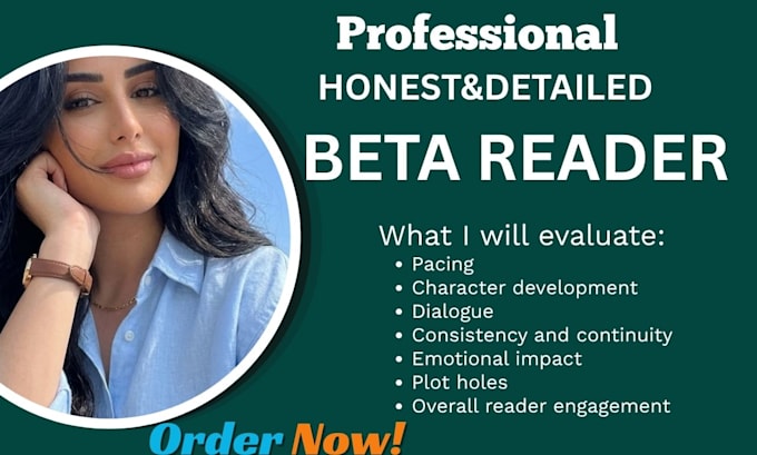 professionally beta read critique and review your book