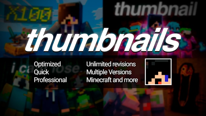 create a professional minecraft thumbnails