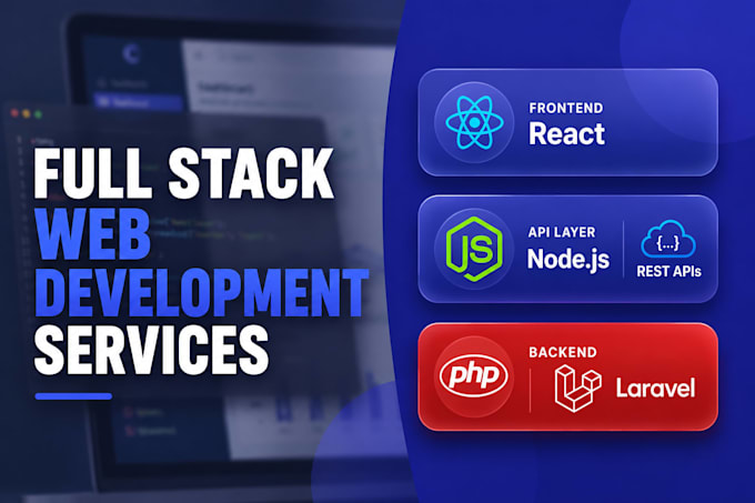 be your fullstack web developer using PHP laravel react and nodejs