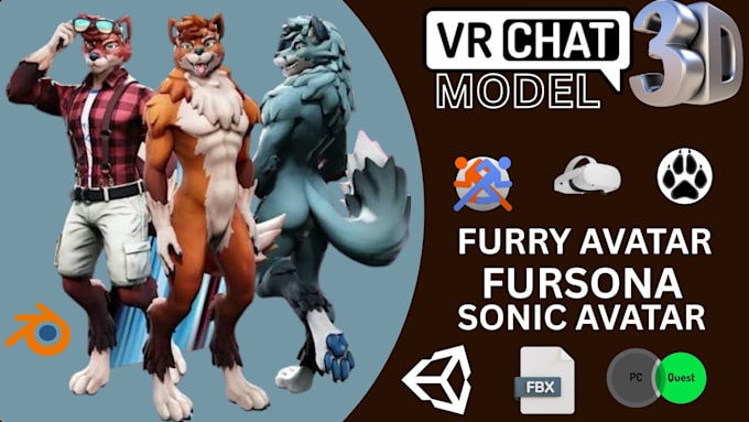 create professional 3d character models for games, vrchat, and animation
