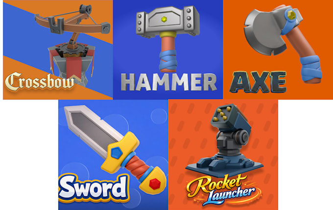 stylized 3d props for casual style