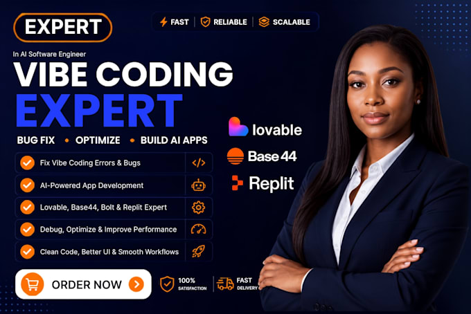 fix vibe code errors, base44, bugs and cleanup your lovable, replit, bolt apps