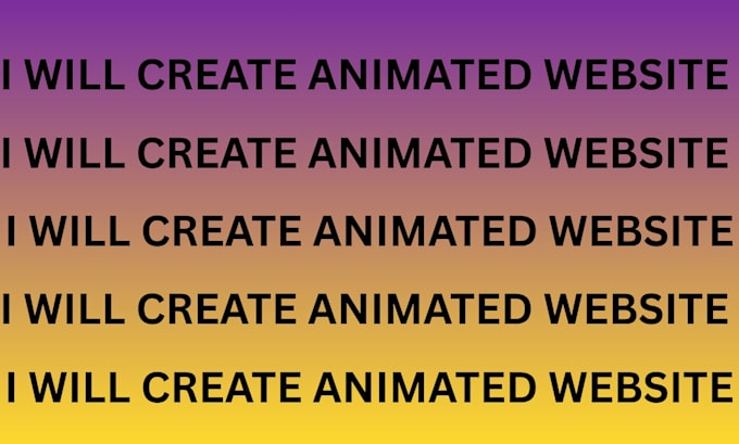 create animated website interactive website static website