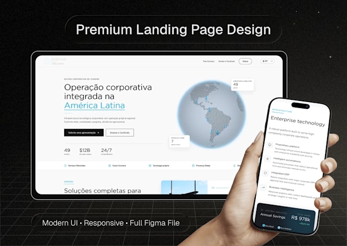 create a unique UI UX landing page