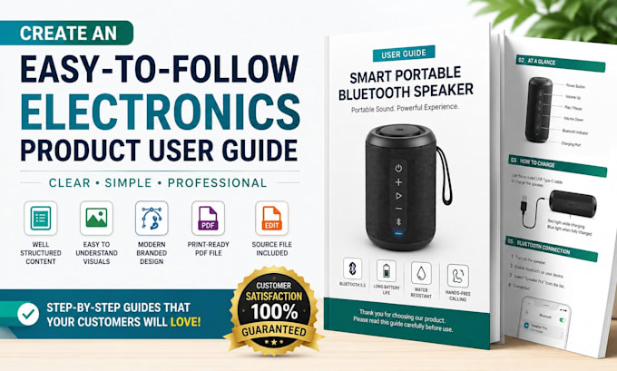 create an easy to follow electronics product user guide
