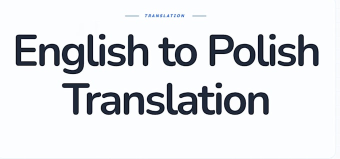 translate your text from english to polish