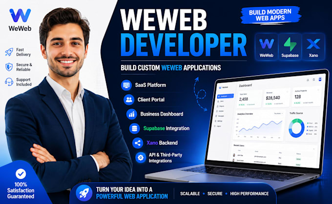 build weweb app, weweb supabase saas, client portal, business dashboard
