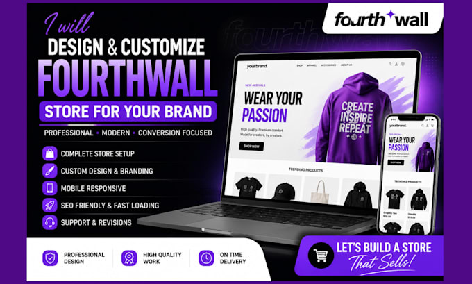 design and customize a professional fourthwall store for your brand