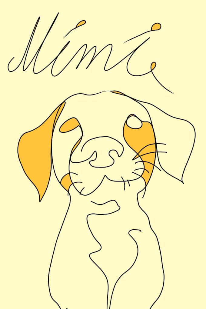 custom pet wallpaper minimalist line art