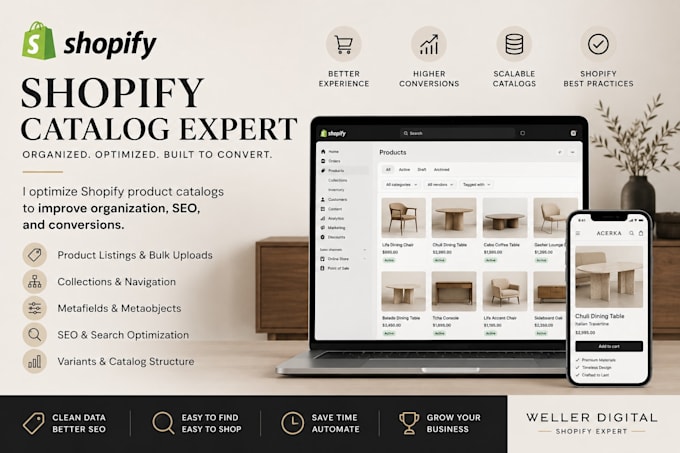 optimize your shopify product catalog for SEO and conversions