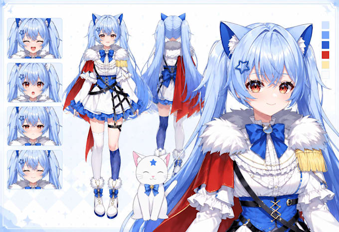 design anime live2d vtuber model, live2d rigging, 2d avatar for twitch streamer