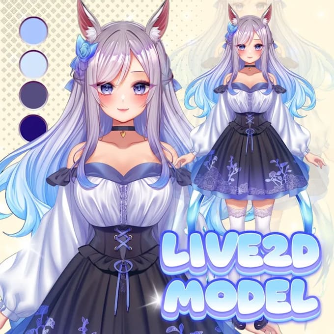 design live2d anime vtuber avatar, vtuber model rigging with vbridger for twitch