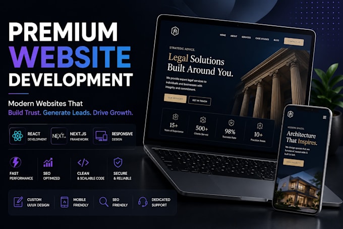 build a premium saas website or startup landing page