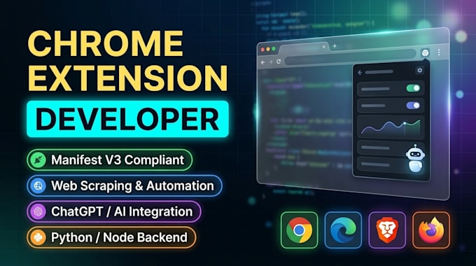 develop manifest v3 chrome extension with python backend