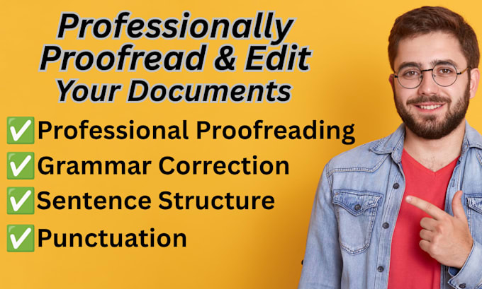 professionally proofread and edit your english document