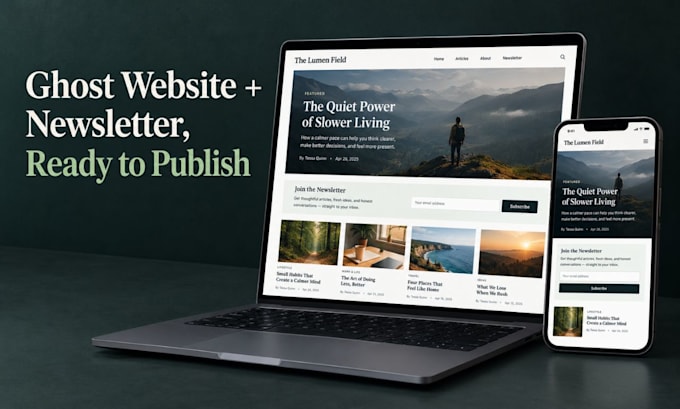 build ghost cms website customize ghost cms newsletter and setup ghost cms blog