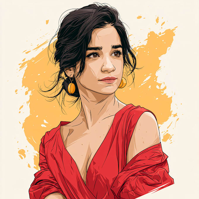 do awesome vector portrait art