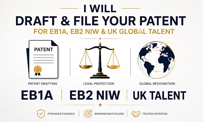 draft and file your patent for eb1a eb1 eb2 niw UK global talent