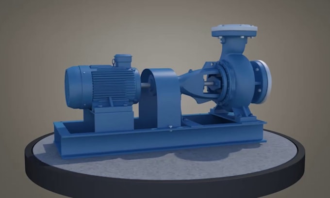 create 3d centrifugal pump animation, valve pump animation explainer video