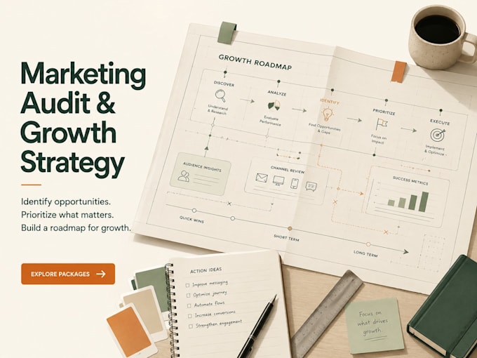 create a marketing audit or growth strategy