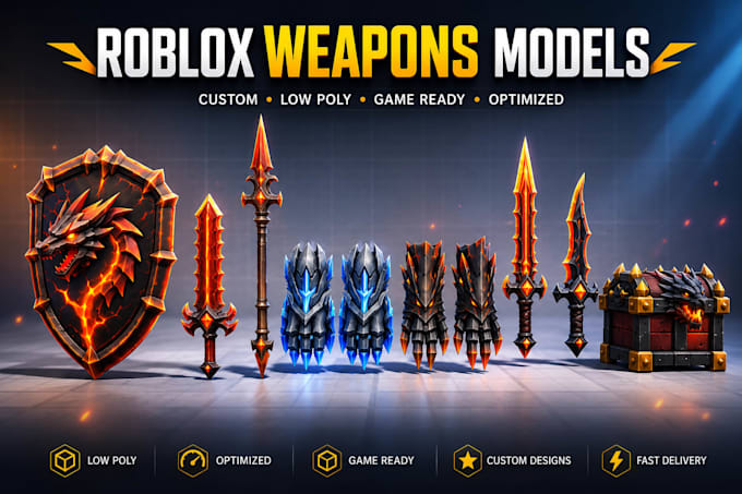 create custom roblox weapon models