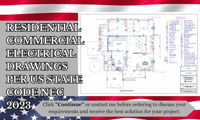 design residential commercial electrical drawings per US state code nec 2023