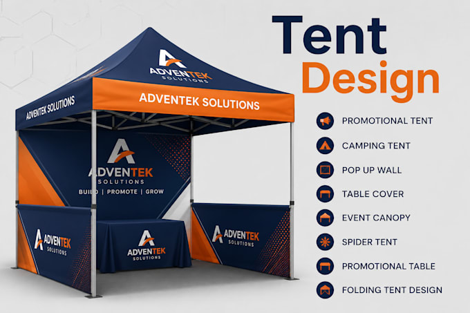 design a professional canopy tent feather flag table cover designs