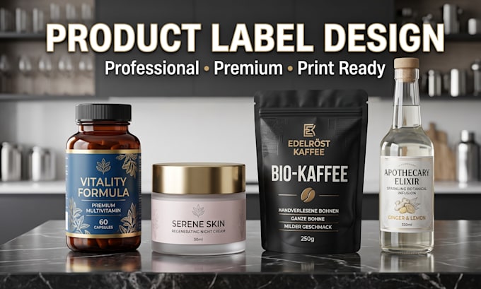 design professional product label supplement label realistic 3d food packaging