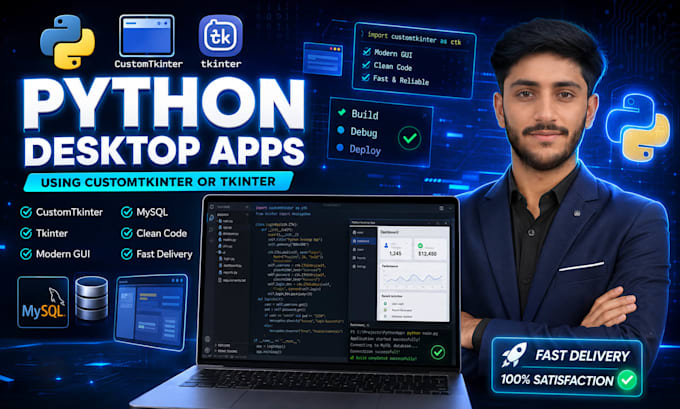 build python desktop apps using customtkinter