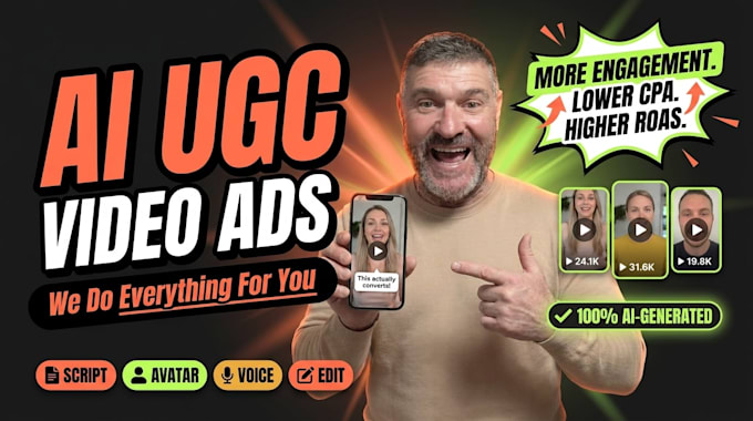 create ai ugc video ads for tiktok, meta and shopify