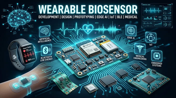 wearable biosensor expert edge ai emg ble pcb medical device engineer esp32