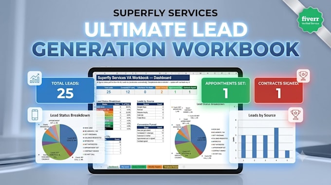 create one time CRM excel lead tracker for sales VA