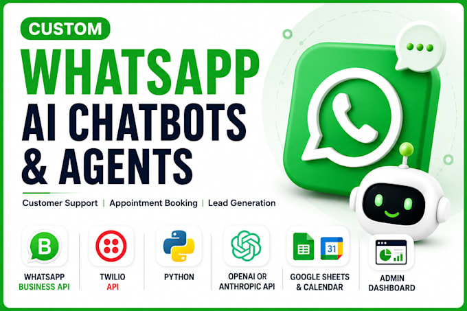build custom whatsapp ai chatbot with whatsapp business API or twilio