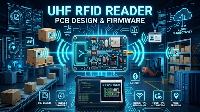 develop uhf rfid pcb design, firmware and rfid reader system