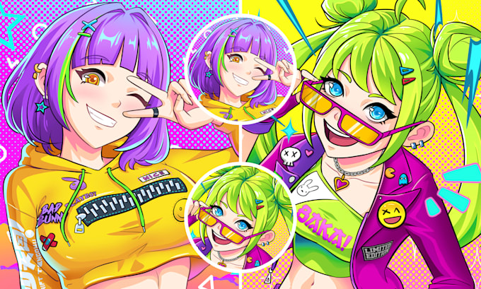 draw anime profile picture, pfp vtuber, streamer avatar