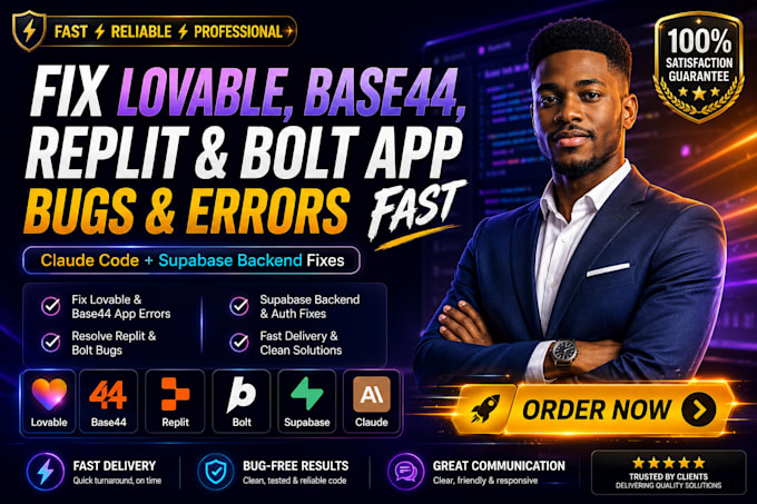 fix build deploy lovable ai base44 claude code bolt new supabase emergent sh aws