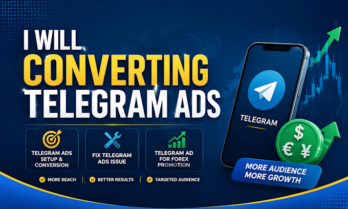 converting telegram ads, fix telegram ads issue, telegram ad for forex promotion
