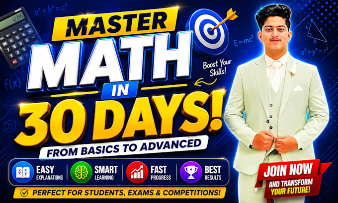 tutor you in algebra, calculus, trigonometry, and geometry