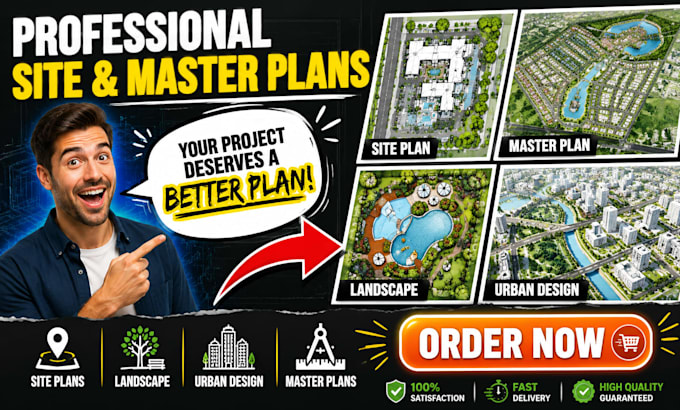 create site plan, master plan, landscape layouts, and urban architectural design