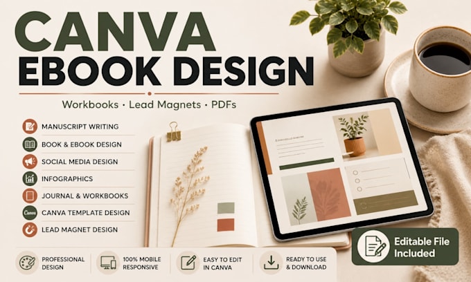 design canva ebook, canva workbook and canva pdf lead magnet