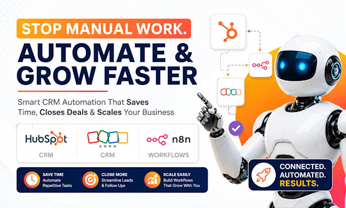 do hubspot zoho crm salesforce zapier automation workflow with n8n