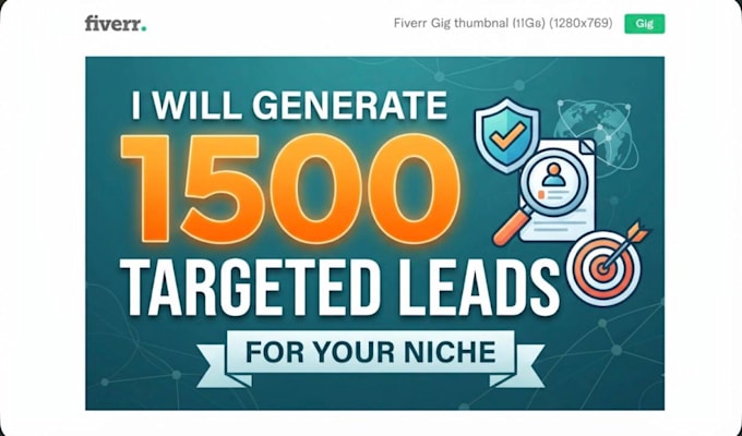 generate 1500 targeted leads for your niche