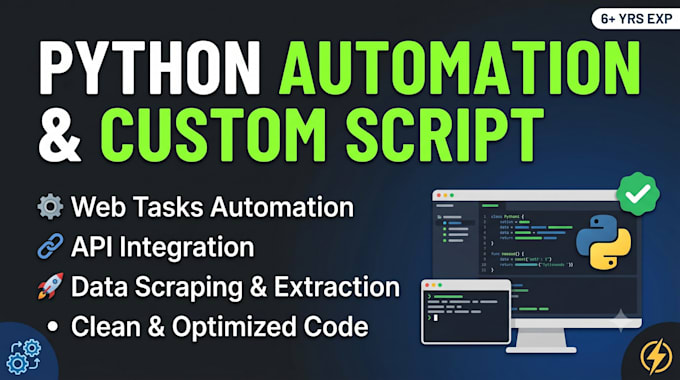 build custom python script for web automation