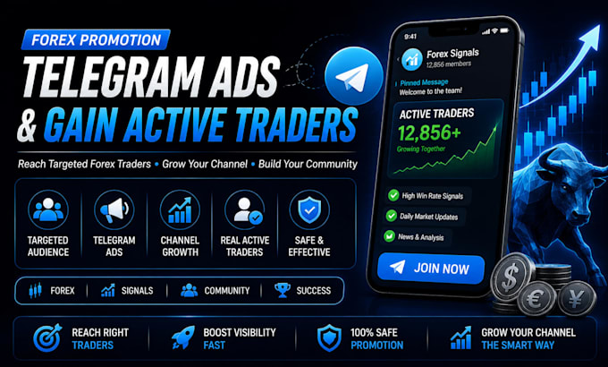 do forex promotion, telegram ads and gain active traders